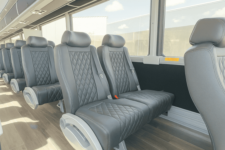 interior of West Orange Charter Bus charter bus