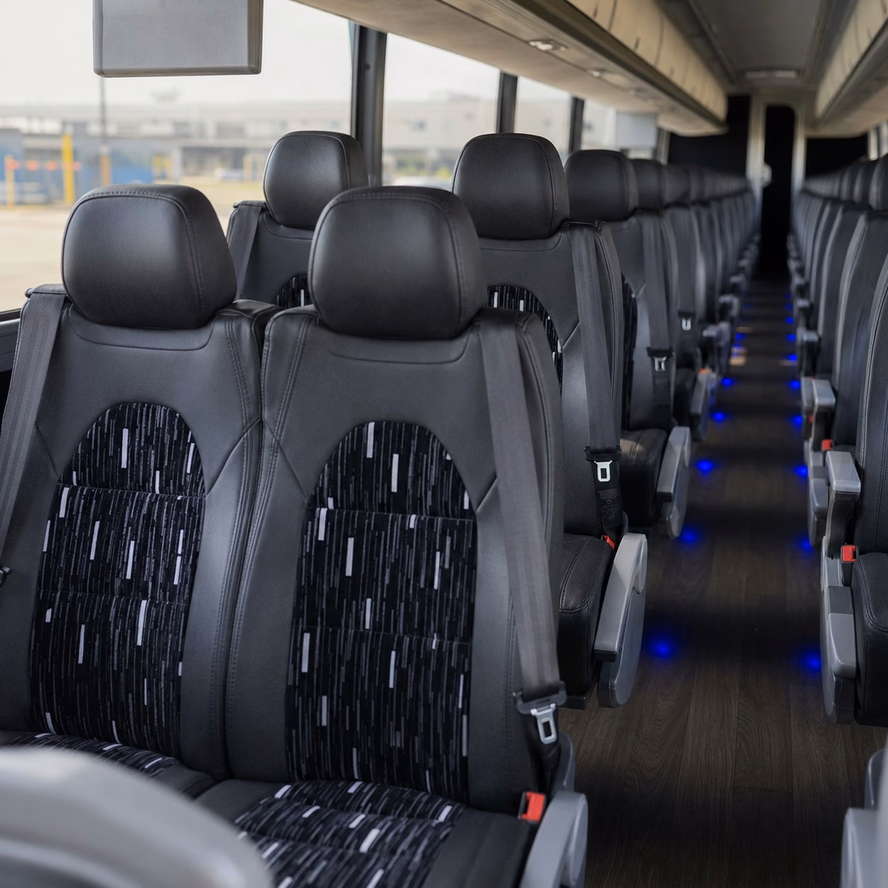 56 passenger charter bus interior