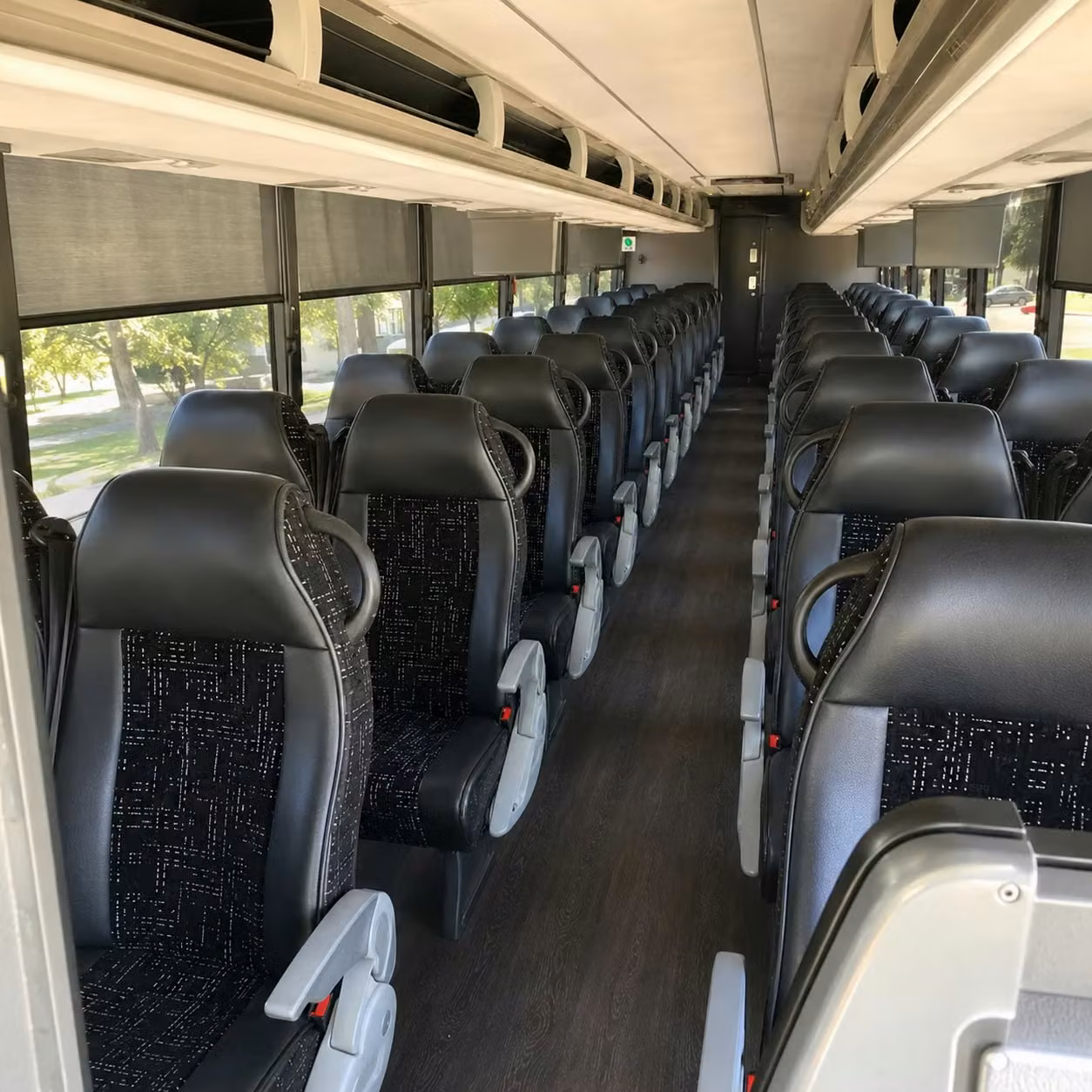 west orange charter bus rental interior